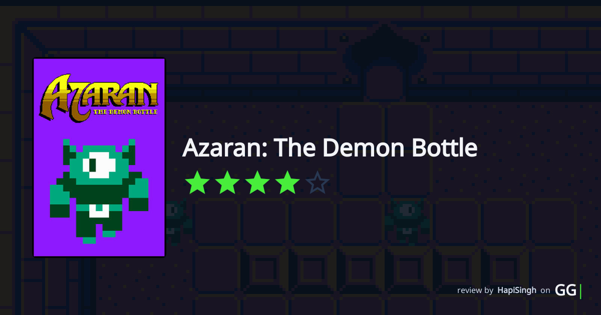4/5 ★ – HapiSingh's review of Azaran: The Demon Bottle.